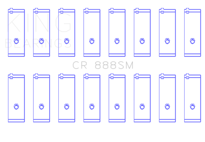 King Engine Bearings Toyota 1Uz-Fe/2Uz-Fe/3Uz-Fe (Size +0.50mm) Connecting Rod Bearing Set
