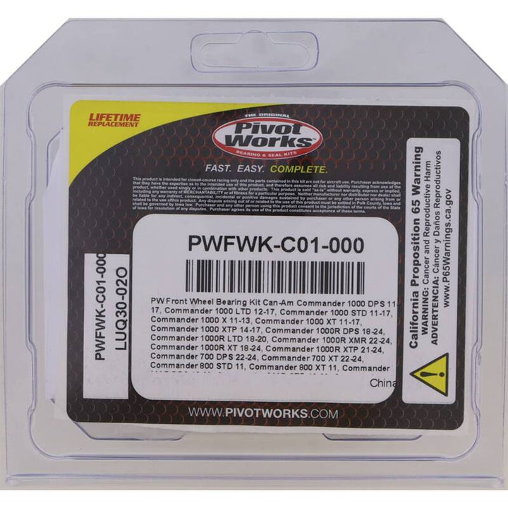 Pivot Works 06-15 Can-Am Outlander 400 STD 4x4 - Front Wheel Bearing Kit
