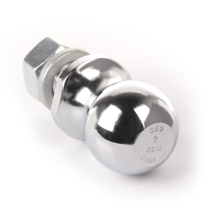 Rugged Ridge 2in Trailer Hitch Ball 1in Dia Shank Chrome