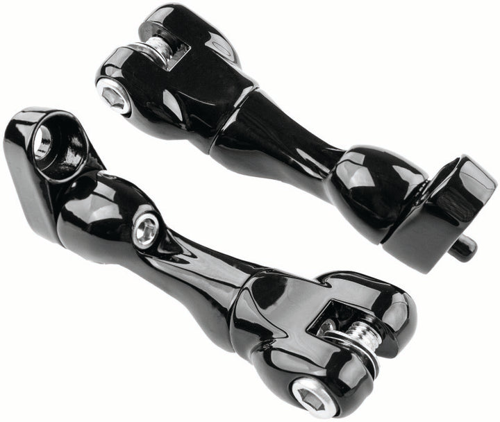 Kuryakyn Adjustable Passenger Peg Mounts for Harley-Davidson Gloss Black