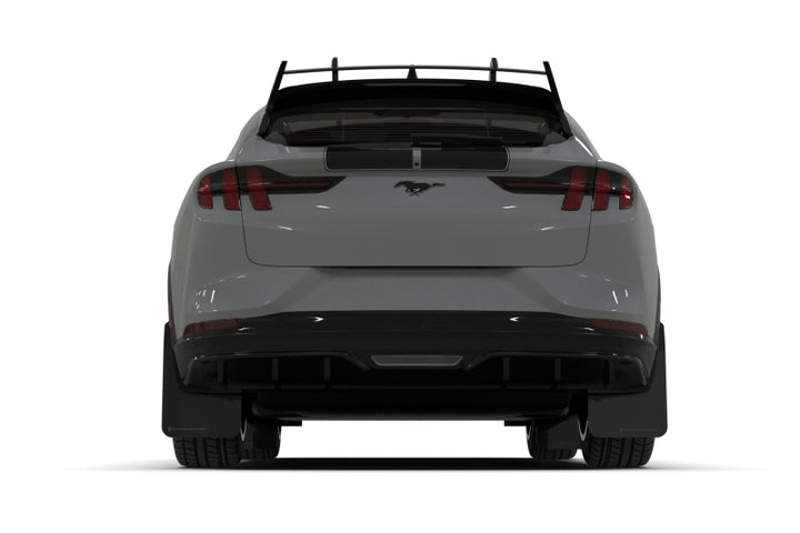 Rally Armor 2021-26 Ford Mach-E Rally Edition Black UR Mud Flap Metallic Black Logo