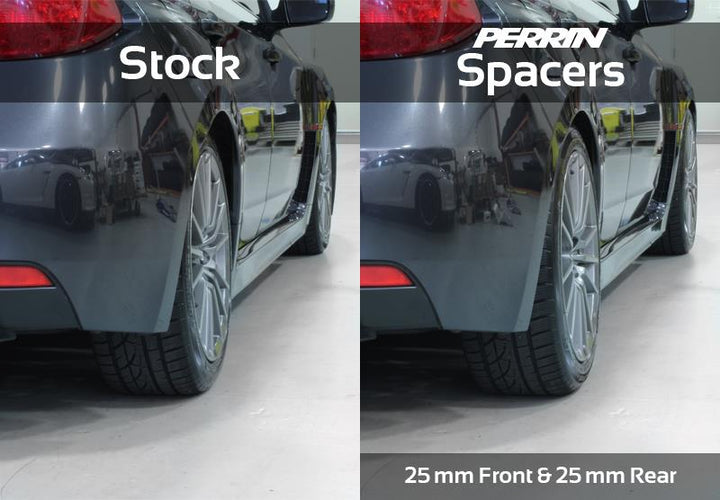 PERRIN 02-14 Subaru WRX / 2004 STI / 13-25 BRZ & Toyota GR86 25mm Wheel Spacers 5x100 56mm CB - Pair