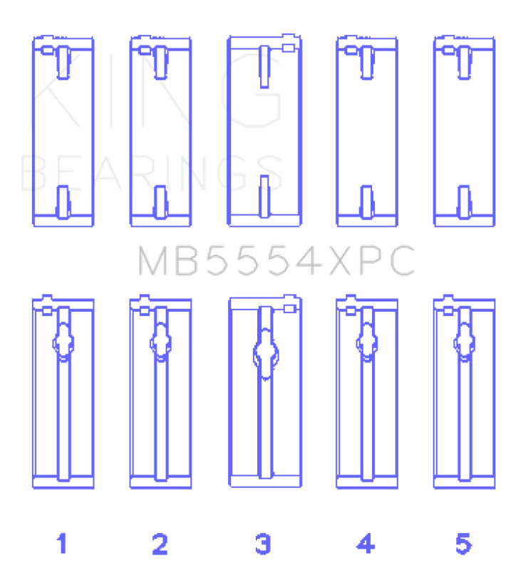 King Engine Bearings Toyota 3Sgte/16V 2.0L (Size STDX) Main Bearing Set