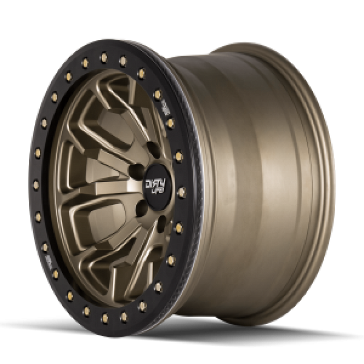 Dirty Life 9303 DT-1 17x9 / 8x170 BP / -12mm Offset / 130.8mm Hub Satin Gold Wheel - Beadlock