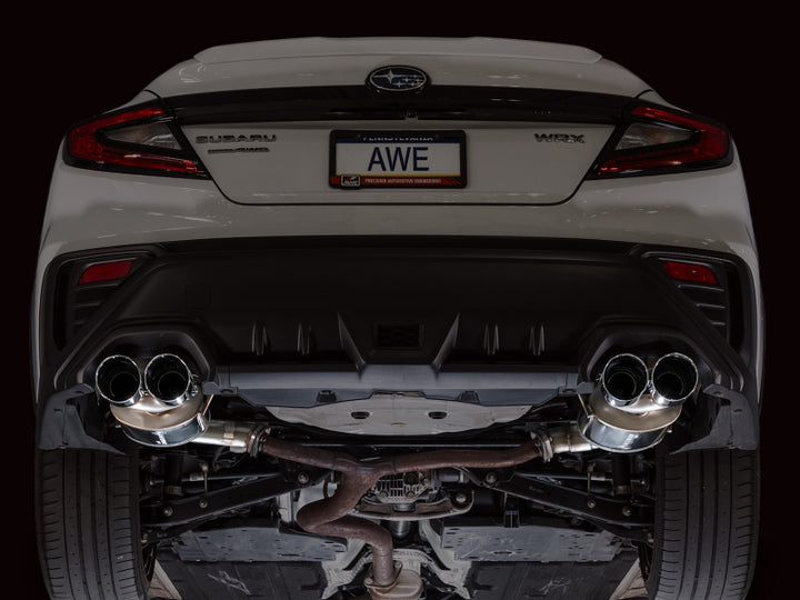 AWE Tuning 22-25 Subaru VB WRX Touring Edition Axle-Back Exhaust - Chrome Silver Tips