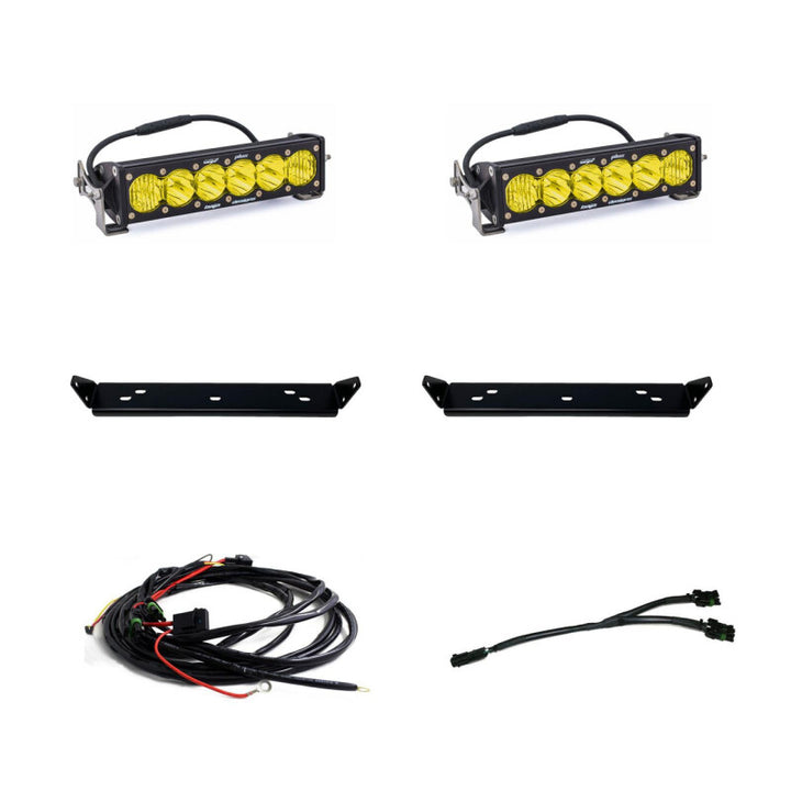 Baja Designs 2021+ Ford Raptor OnX6 Behind Grill Kit -10in. Amber D/C