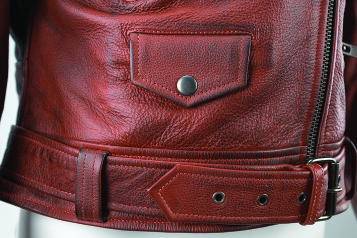 Kuryakyn Leather By River Road Arabian Spice Leather Jacket Red Womens - Small