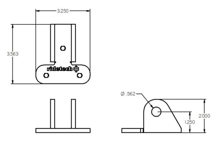 Ridetech Bracket to Mount C4 Corvette ShockWave Lower Control Arm