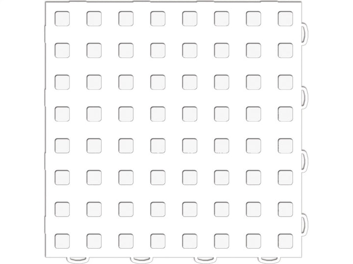 WeatherTech TechFloor 12in x 12in Solid Floor Tile w/ Raised Squares - White