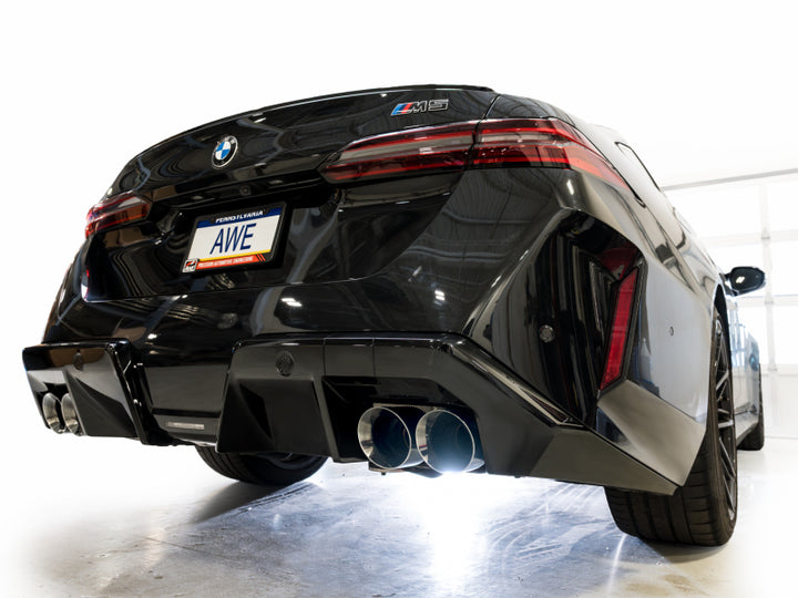 AWE Tuning BMW G90/G99 M5 Track Edition Cat-Back Exhaust - Chrome Silver Tips