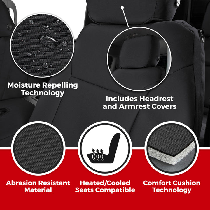 Covercraft 15-24 Ford Edge Endura PrecisionFit Custom Front Row Seat Covers - Charcoal/Silver