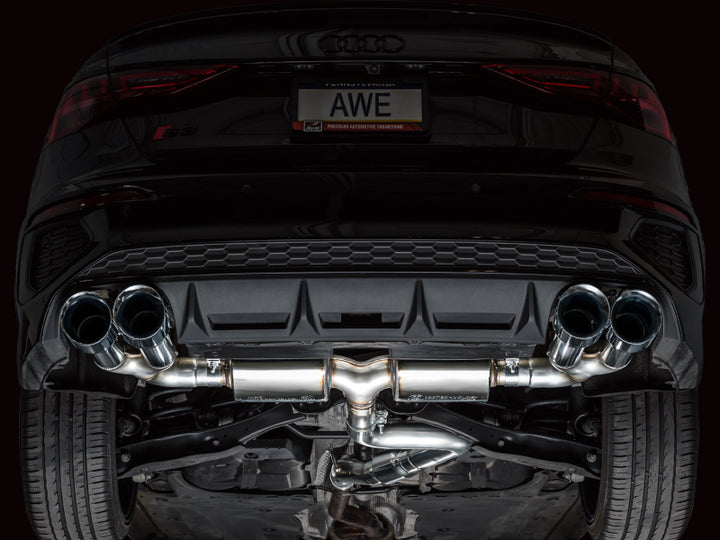 AWE Tuning 22-24 Audi 8Y S3 Touring Edition Exhaust - Chrome Silver Tips