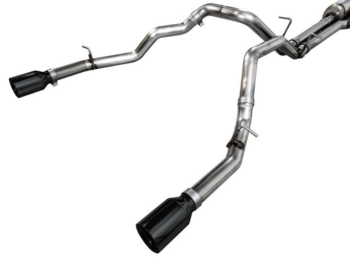 AWE Tuning 25+ RAM 1500 3.0TT 0FG Cat-Back Touring Exhaust - Diamond Black Tips