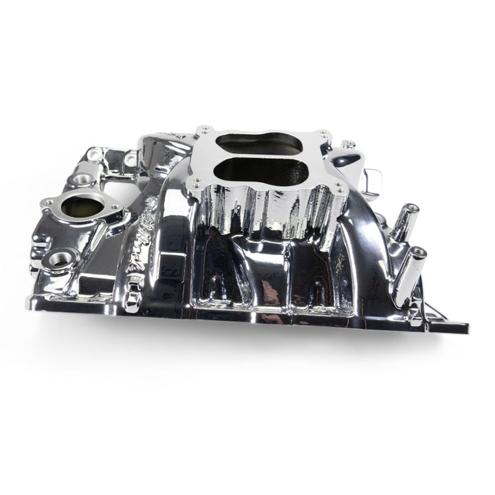 Edelbrock Pontiac 326-455 Performer RPM Intake Manifold - Chrome Plasma Finish