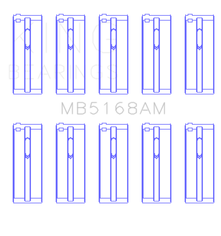 King Engine Bearings Honda F22B/H22A (Size +1.0mm) Main Bearing Set