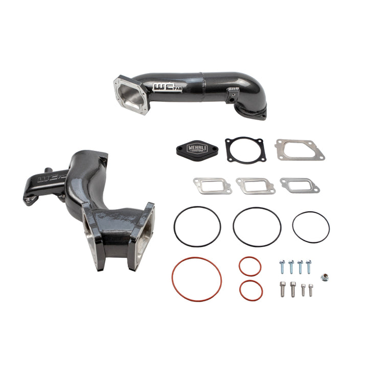 Wehrli 11-16 Chevrolet 6.6L LML Duramax High Flow Y-Bridge Kit - Gun Metal