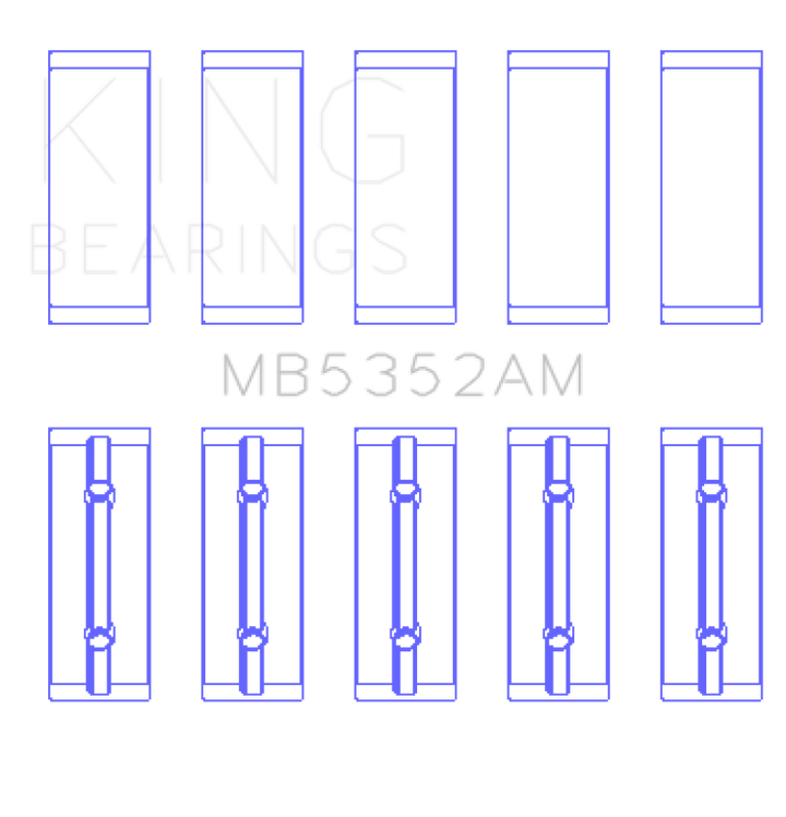 King Engine Bearings Renault K9K/K4M (Size +0.50mm) Main Bearing Set
