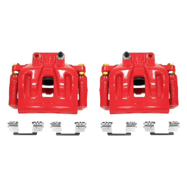 Power Stop 12-17 Chrysler 300 Front Red Calipers w/Brackets - Pair