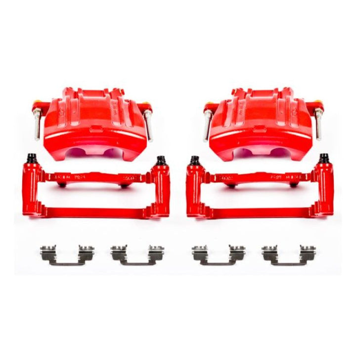 Power Stop 2012 Chrysler 300 Front Red Calipers w/Brackets - Pair