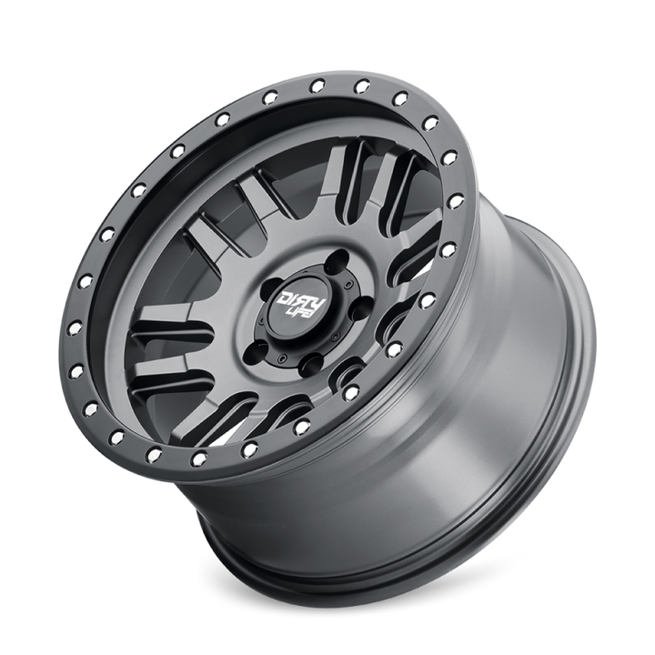 Dirty Life 9309 Canyon Pro 17x9/5x127 BP/-38mm Offset/71.5mm Hub Satin Graphite Wheel - Beadlock