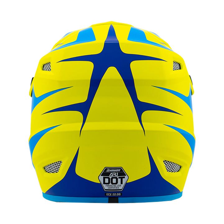 Answer 26 AR1 Mototown Helmet Matte Hyper Acid/Cyan/Dark Blue - XL