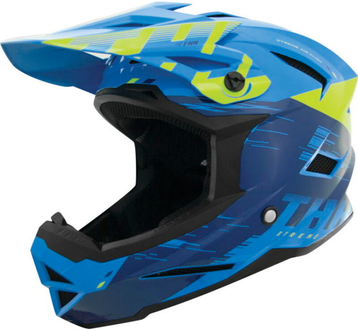 THH Helmets T-42 BMX Xtreme  Blue/Yellow Youth - Small