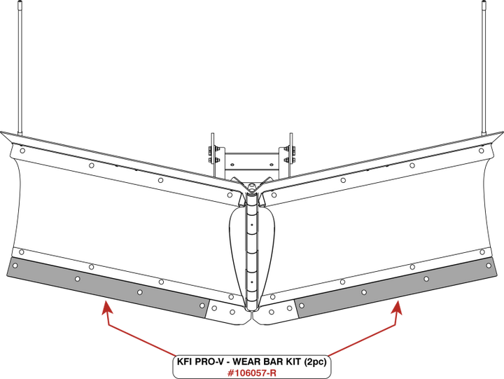 KFI Wear Bar Wing Kit V-Plow - 2 pc.