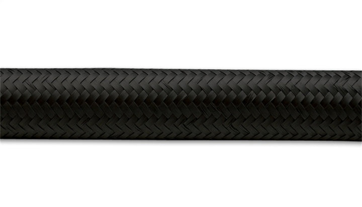 Vibrant -12 AN Black Nylon Braided Flex Hose .68in ID (50 foot roll)