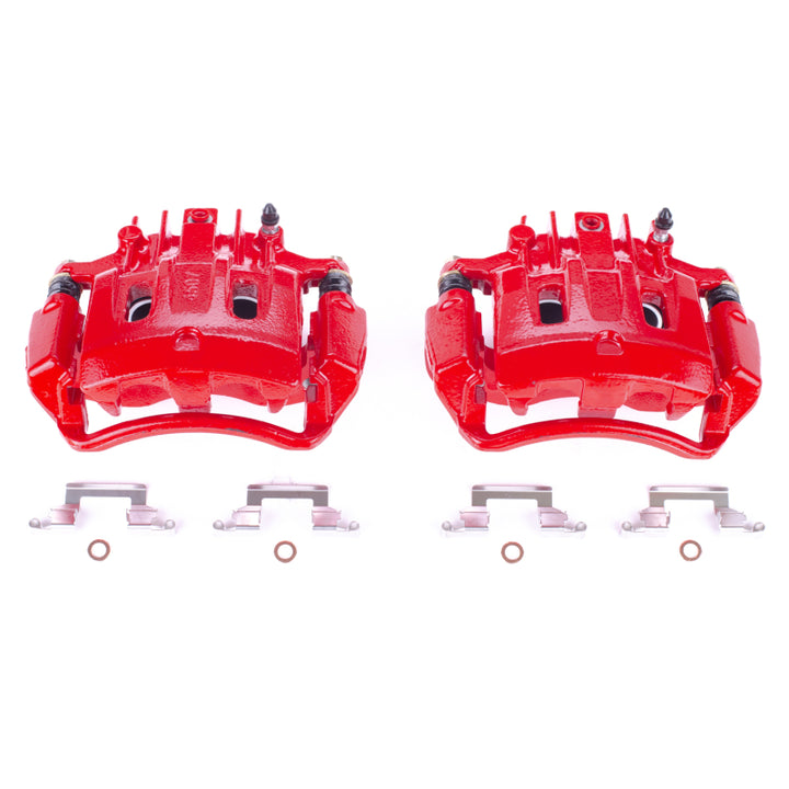 Power Stop 2000 Ford Excursion Rear Red Calipers w/Brackets - Pair