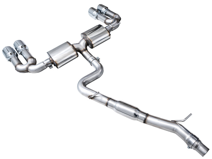 AWE Tuning 22-24 Audi 8Y S3 Touring Edition Exhaust - Chrome Silver Tips
