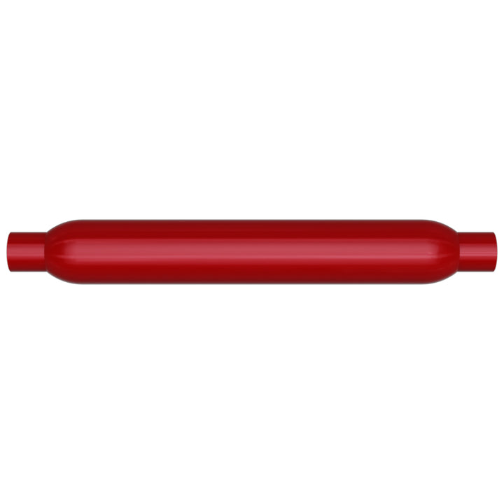 MagnaFlow Muffler Red Pack Series Glasspack 3in Rd 18in Body Length 2in/2in Inlet/Outlet