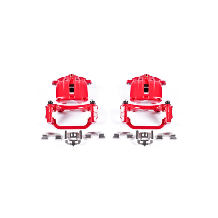 Power Stop 00-03 Cadillac DeVille Rear Red Calipers w/Brackets - Pair