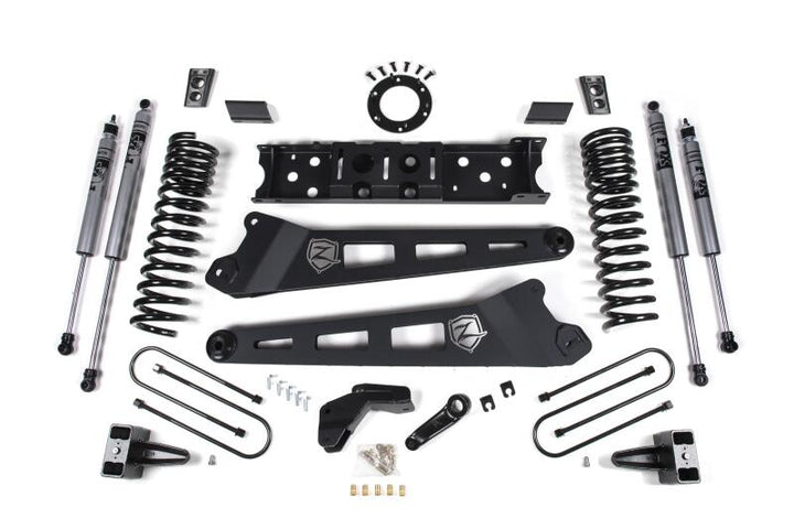 Zone Offroad 2019 Ram 3500 4in Radius Arm Bracket Gas - 2in Rear Block w/o Overload - Nitro Shocks