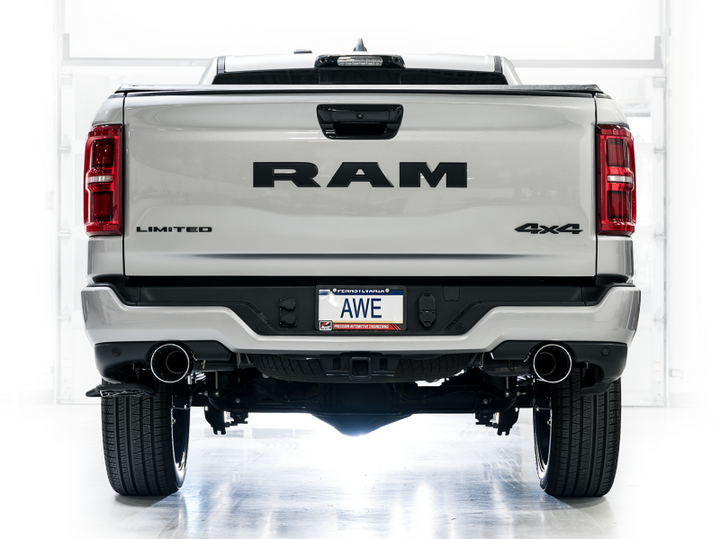 AWE Tuning 25+ RAM 1500 3.0TT 0FG Cat-Back Touring Exhaust - Chrome Silver Tips