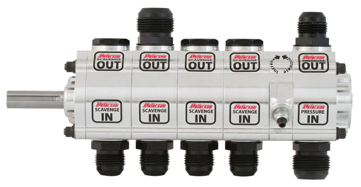 Peterson Fluid Systems R4 5-Stage Oil Pump - Left Side Mount - Rear Drive Drag