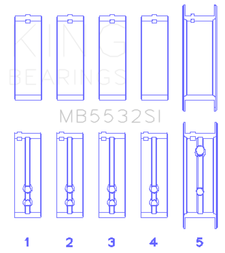 King Engine Bearings Chevrolet 151/153 (Size STD) Main Bearing Set