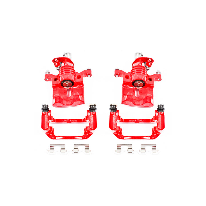 Power Stop 05-09 Buick Allure Rear Red Calipers w/Brackets - Pair
