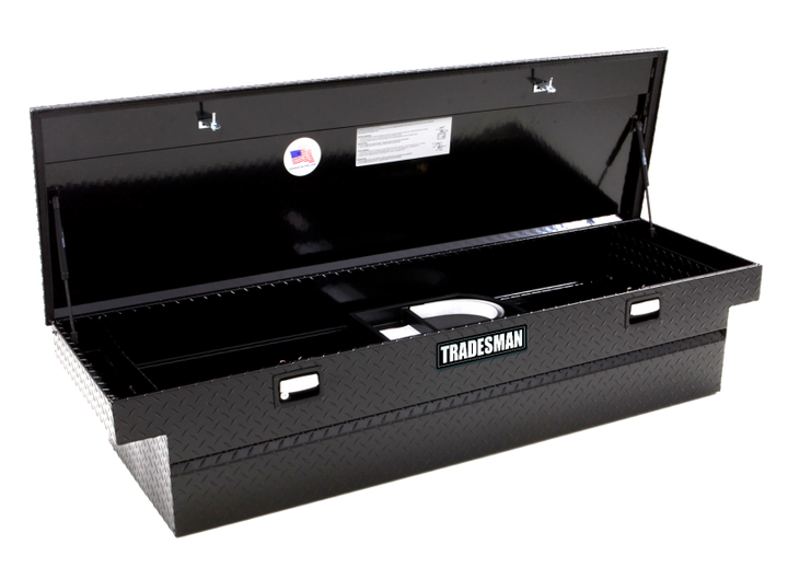 Tradesman Aluminum Single Lid Cross Bed Truck Tool Box (63in.) - Black