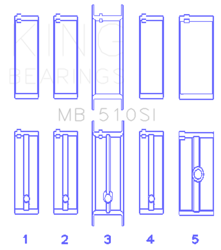 King Engine Bearings Chrysler 360 Main Bearing Set
