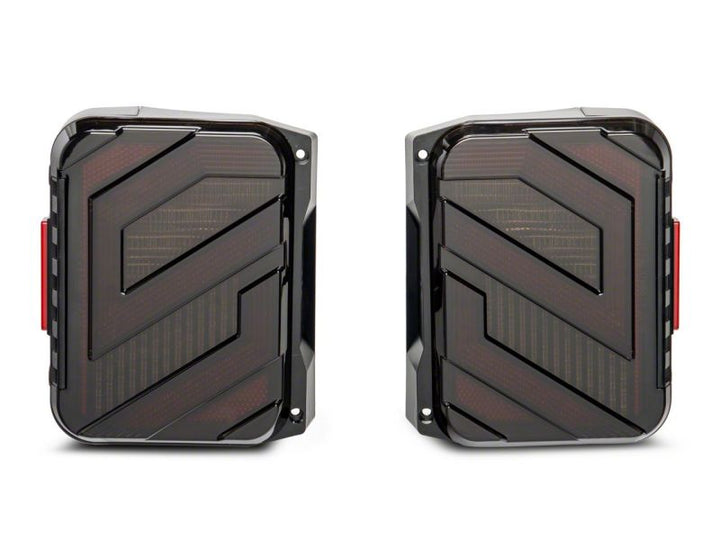 Raxiom 07-18 Jeep Wrangler JK Axial Series Trident LED Tail Lights- Black Housing (Smoked Lens)