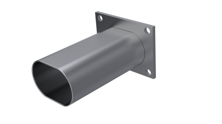 QTP 3in Weld-On QTEC Low Profile Conncetion Oval Tube Kit