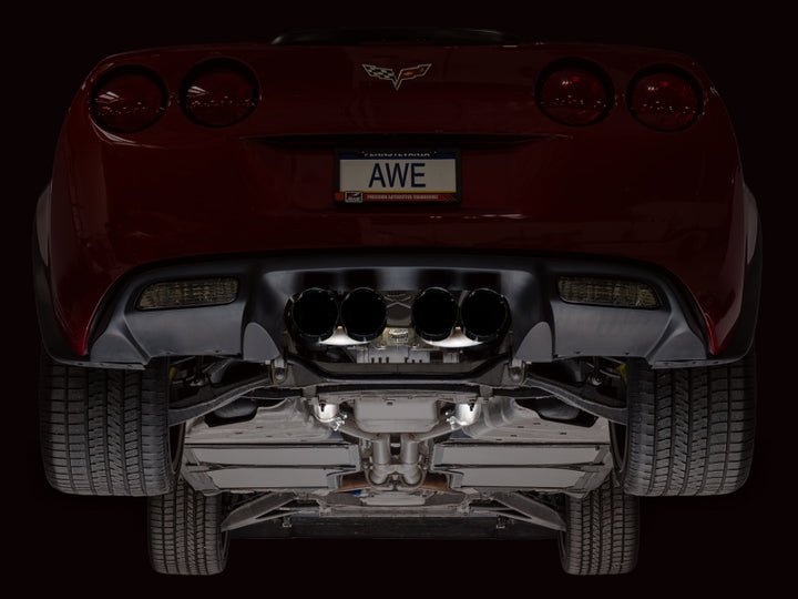 AWE Tuning 05-07 C6 Chevrolet Corvette 6.0L Track Edition Axle-Back Exhaust w/ Diamond Black Tips