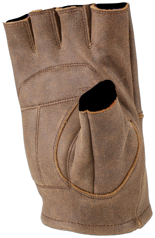 Kuryakyn Leather By River Road Buster Vintage Shorty Gloves Black - 2XL