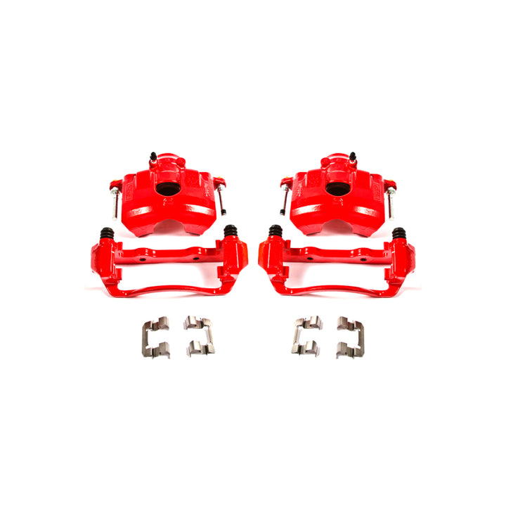 Power Stop 08-11 Ford Focus Front Red Calipers w/Brackets - Pair