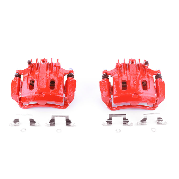 Power Stop 00-05 Ford Excursion Rear Red Calipers w/Brackets - Pair