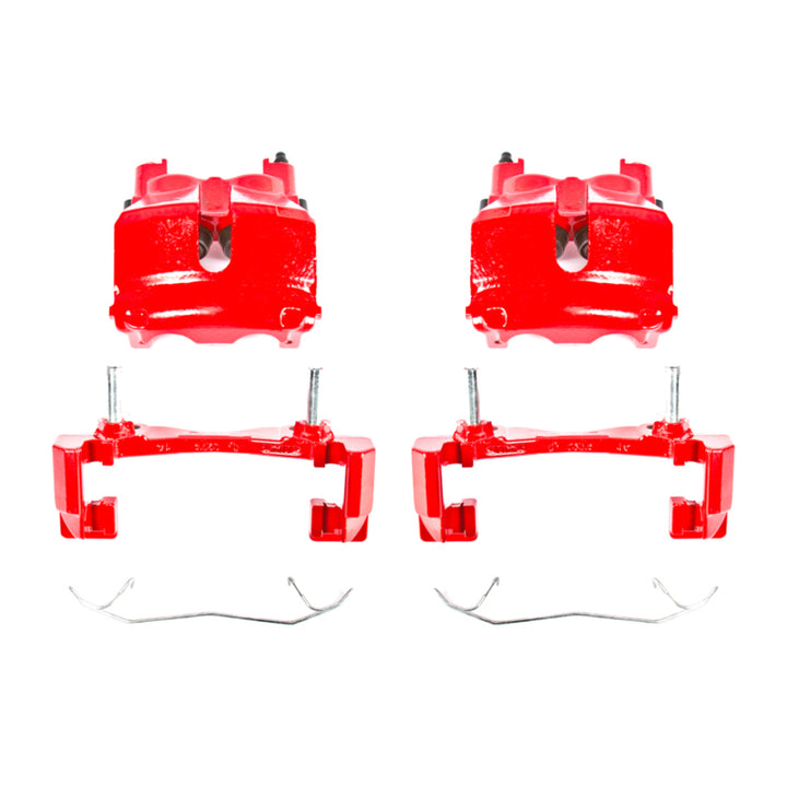 Power Stop 99-02 Jeep Grand Cherokee Front Red Calipers w/Brackets - Pair