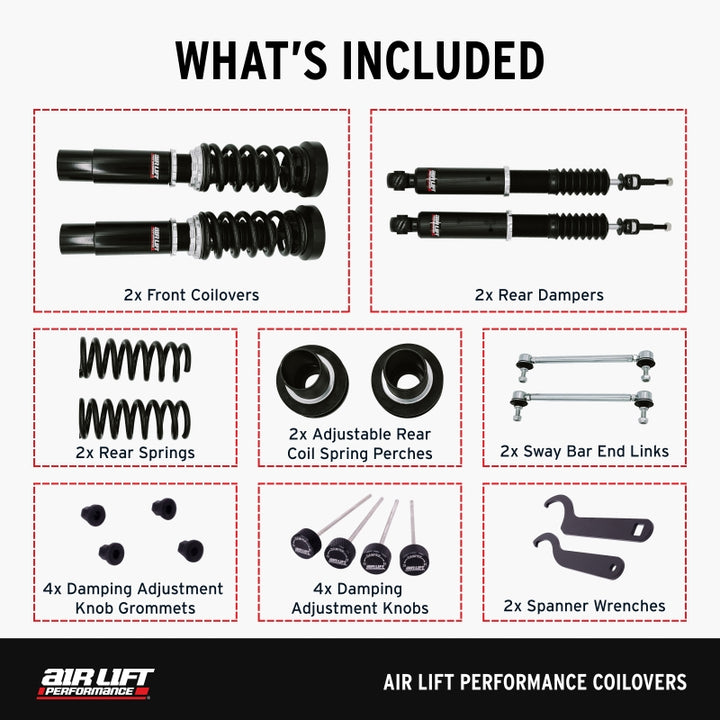 Air Lift Performance 15-19 BMW 3-Series / 15-20 BMW 4-Series Coilover Kit