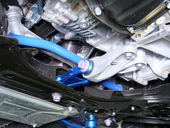 Cusco Engine Pitching Stopper w/ HD Rubber Bushing Steel Construction Blue 2023+ Toyota GR Corolla