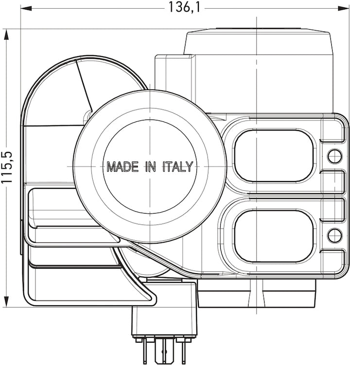 Hella Compressed Air Trumpet Horn 12V