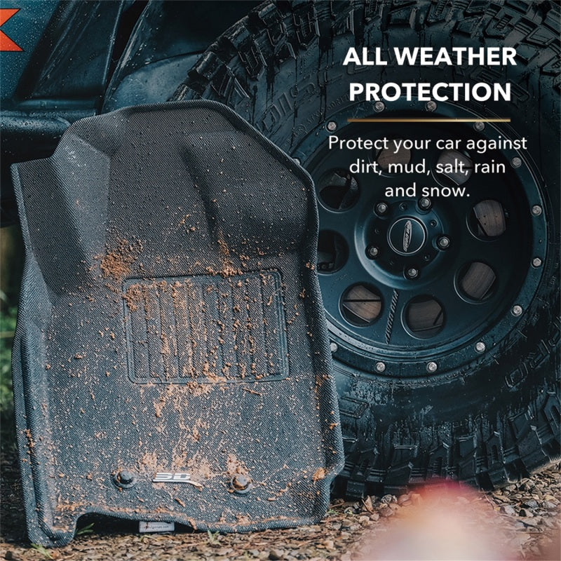 3D MAXpider 2009-2016 Audi A4/S4/RS4 Kagu 1st & 2nd Row Floormats - Black